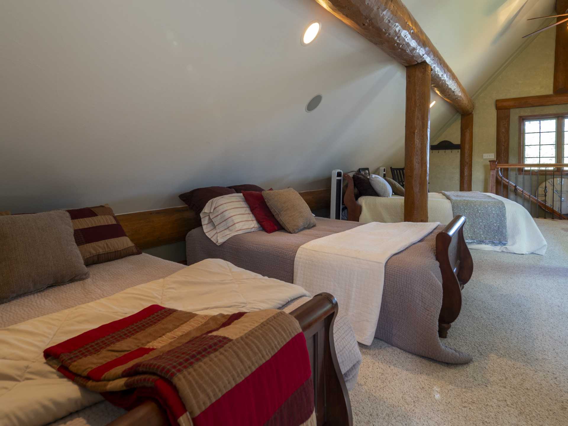 Bonus room with 3 double beds